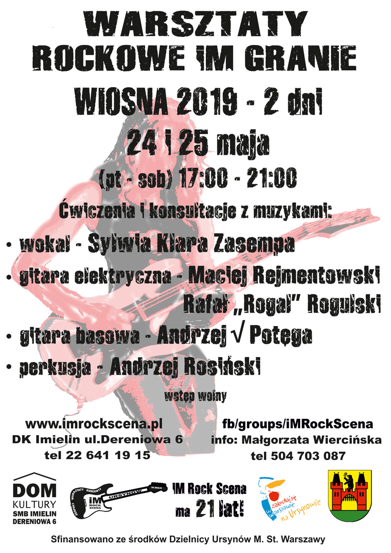 Warsztaty Rockowe iM Granie - maj 2019